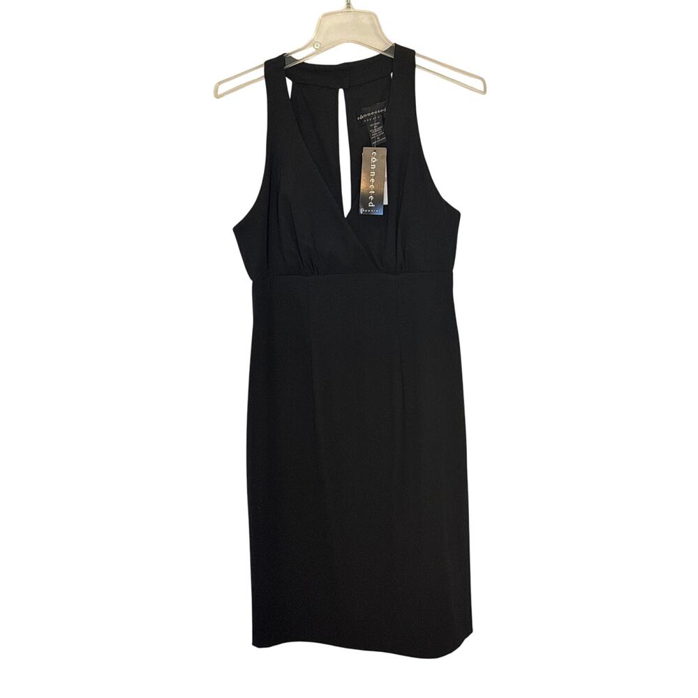 Connected Apparel black cocktail dress.